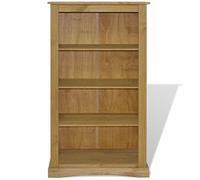 Festnight Etagère Bibliothèque à 4 Casier en Pin Mexicain Corona 81x29x150 cm