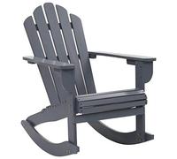 Festnight Fauteuil à Bascule Chaise à Bascule de Jardin ou Terrasse Bois Gris 72 x 92 x 104 cm