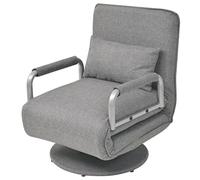 Festnight Fauteuil Convertible Pivotant Canapé-lit 1 Place 60 x 75 x 80 cm