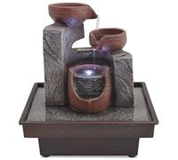 Festnight Fontaine d'intérieur Polyrésine avec Lampe LED Décoration pour Maison