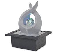 Festnight Fontaine d'intérieur Polyrésine avec Lampe LED Décoration pour Maison 21,5 x 19 x 28 cm
