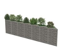 Festnight Gabion Jardin Acier Galvanisé Gabion Jardiniere Argenté 450 x 30 x 100 cm