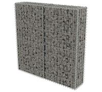 Festnight Gabion Jardin Mur à Gabion Acier Galvanisé Gabion Jardiniere Argenté 100 x 20 x 100 cm