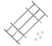 Festnight Grille pour Fenêtre Défense Ajustable à 3 Traverses Acier Galvanisé 500-650mm