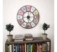 Festnight Horloge Murale de Style Vintage avec Mouvement à Quartz 60 cm XXL