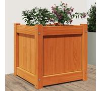 Festnight Jardinière Bois Bac à Fleurs Carré en Pin Brun Surélevé 40x40x40 cm