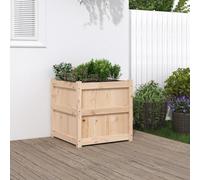 Festnight Jardinière Bois Extérieur Bac à Fleurs Carré Potager en Bois Bac Potager Surélevé Résistant à l'Intempérie - Pin Naturel - 60x60x60 cm