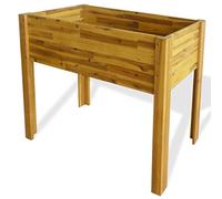Festnight Jardinière en Bois Massif d'acacia Bac à Fleur de Jardin 100 x 40 x 84 cm
