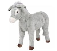 Festnight Jouet en Peluche Âne Gris XXL Jouet pour Enfant