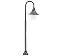 Festnight Lampadaire de Jardin Lampadaire extérieur E27 120 cm Aluminium Vert foncé