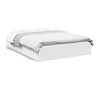 Festnight Lit 120 x 190 avec sommier et Rangement Cadre de lit avec 4 tiroirs lit 120 x 190 avec Rangement Sommier 120 x 190 lit 1 Personnes Bois d'ingénierie-Blanc-120 x 190 cm