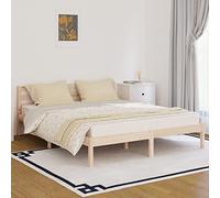 Festnight Lit 160x200 avec Sommier et Tête de Lit Cadre de Lit Double 160x200 Lit Adulte de Chambre à Coucher-Naturel-160 x 200 cm
