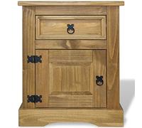 Festnight Meuble de Chevet Marron en Pin Massif 53 x 39 x 67 cm Furniture Armoire