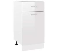Festnight Meuble de Rangement Buffet Scandinave Armoire de Cuisine Blanc Brillant 40x46x81,5 cm Aggloméré