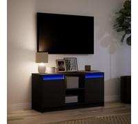 Festnight Meuble TV LED Banc TV 100 cm Meuble télé Table TV Meuble de Salon Table Television Salon Meubles pour audio/vidéo-Noir-100 cm