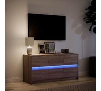 Festnight Meuble TV LED Meuble TV 100 cm Banc TV Table TVTable Television Salon Meubles pour Audio/vidéo Meuble de Salon-Chêne marron-100 cm