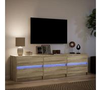 Festnight Meuble TV LED Meuble TV 180 cm Banc TV Table TVTable Television Salon Meubles pour Audio/vidéo Meuble de Salon-Chêne sonoma-180 cm