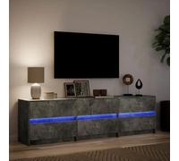Festnight Meuble TV LED Meuble TV 180 cm Banc TV Table TVTable Television Salon Meubles pour Audio/vidéo Meuble de Salon-Gris béton-180 cm
