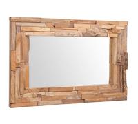 Festnight Miroir Décoratif en Teck 90 x 60 cm Rectangulaire