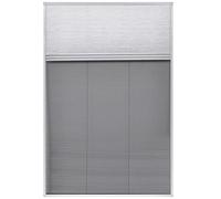 Festnight Moustiquaire Plissée pour Fenêtre et Store Aluminium 80 x 120cm