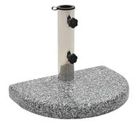 Festnight Pied de Parasol Socle Courbe en Granite Socle de Parasol Granite 10 kg Courbe Gris 40 x 28 x 4 cm