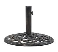 Festnight Pied de Parasol Socle de Parasol Bronze 12 kg 48 cm Fonte