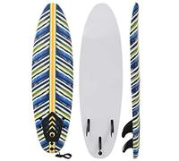 Festnight Planche de Surf avec Coussin de Traction pour Débutant Adulte 170 x 46,8 x 8 cm Design de Feuille
