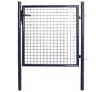 Festnight Portail de Jardin Portillon de Jardin Cloture Exterieur terrasse en Acier galvanisé 100 x 150 cm (l x H) Gris Anthracite