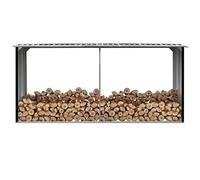 Festnight Porte-bûche,Range buches Exterieur, Étagère en métal pour Bois,abris Bois de Chauffage Exterieur,abri buches Exterieur,abri Bois de Chauffage Exterieur Anthracite 330x92x153 cm