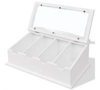 Festnight Range-Couverts avec 4 Compartiments en Style Baroque en PFDM de Blanc