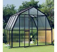 Festnight Serre de Jardin,Serre Polycarbonate,Serre de Jardin Polycarbonate,Serre de Jardin Exterieur,Serre de Jardin Aluminium et Polycarbonate,Cadre Aluminium, Base inclue 6,66 m²