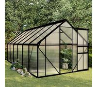Festnight Serre de Jardin Tente pour Plantes en Aluminium Résistance aux UV Anthracite 7,03 m²
