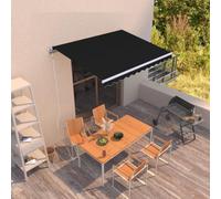 Festnight Store Banne Motorisé 3x2,5 Store banne Electrique avec Télécommande Auvent Rétractable à Bras Repliable pour Balcons Terrasse et Jardin-Anthracite-300 x 250 cm