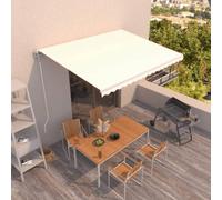 Festnight Store Banne Motorisé 4x3,5 Store banne Electrique avec Télécommande Auvent Rétractable à Bras Repliable pour Balcons Terrasse et Jardin-Crème-400 x 350 cm