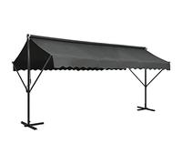 Festnight Store Double Pente 5 x 3 m Store banne Double Pente Store terrasse rétractable Inclinaison réglable pour Balcons Terrasse et Jardin-Anthracite-5 x 3 m