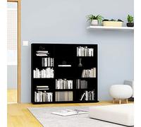 Festnight Support CD,Étagère DVD Bibliothèque,Étagère Rangement CD/DVD,bibliothèque Meuble de Rangement,Meuble Livre,avec 15 Compartiments -102 x 23 x 89.5 cm-Noir