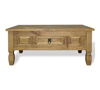 Festnight Table Basse de Salon avec tiroir en Pin Style Mexicain Corona 100 x 60 x 45 cm