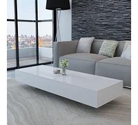 Festnight Table Basse Haute Brillance Blanc