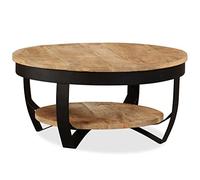 Festnight Table Basse Style Industriel en Bois Massif de Récupération 65 x 32 cm