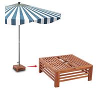 Festnight Table d'appoint en bois pour pied de parasol