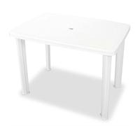 Festnight Table en Plastique de Jardin 101 x 68 x 72 cm Blanc