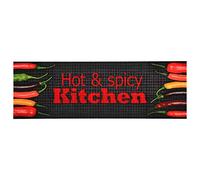 Festnight Tapis de Sol de Cuisine Tapis Cuisine Rectangulaire Lavable Hot&Spicy 45x150 cm