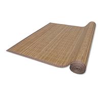 Festnight Tapis en Bambou à Latte Rectangulaire