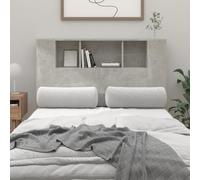Festnight Tete de lit 120 cm Tête de lit avec Rangement Têtes de lit pour Adulte Armoire de Tête de Lit Murale Meuble de Chambre à Coucher avec Rangement-Gris béton-120x18,5x102,5 cm