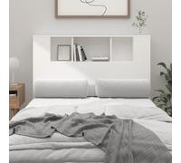 Festnight Tete de lit 120 cm Tête de lit avec Rangement Têtes de lit pour Adulte Armoire de Tête de Lit Murale Meuble de Chambre à Coucher avec Rangement-Blanc-120x18,5x102,5 cm
