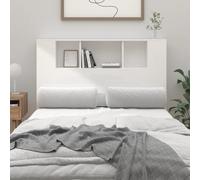 Festnight Tete de lit 120 cm Tête de lit avec Rangement Têtes de lit pour Adulte Armoire de Tête de Lit Murale Meuble de Chambre à Coucher avec Rangement-Blanc brillant-120x18,5x102,5 cm