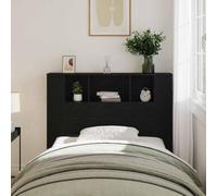 Festnight Tete de lit 120 cm Tête de lit avec Rangement Têtes de lit pour Adulte Armoire de Tête de Lit Murale Meuble de Chambre à Coucher avec Rangement-Chêne noir-120x18,5x102,5 cm