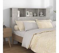 Festnight Tete de lit 140 cm Tête de lit avec Rangement Têtes de lit pour Adulte Armoire de Tête de Lit Murale Meuble de Chambre à Coucher avec Rangement-Gris béton-140x18,5x104,5 cm