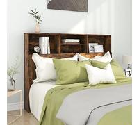 Festnight Tete de lit 140 cm Tête de lit avec Rangement Têtes de lit pour Adulte Armoire de Tête de Lit Murale Meuble de Chambre-Chêne fumé-140 x 19 x 103.5 cm