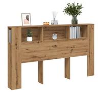 Festnight Tete de lit 180 cm Tête de lit avec Rangement Têtes de lit pour Adulte Armoire de Tête de Lit Murale Meuble de Chambre à Coucher avec Rangement-chêne artisanal-180x18.5x102.5 cm